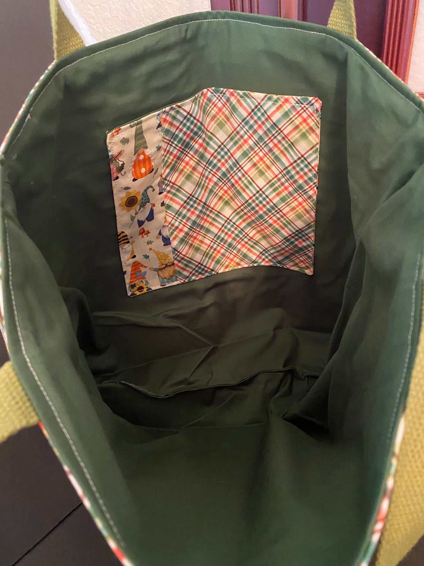 Light Plaid Gnommies Tote