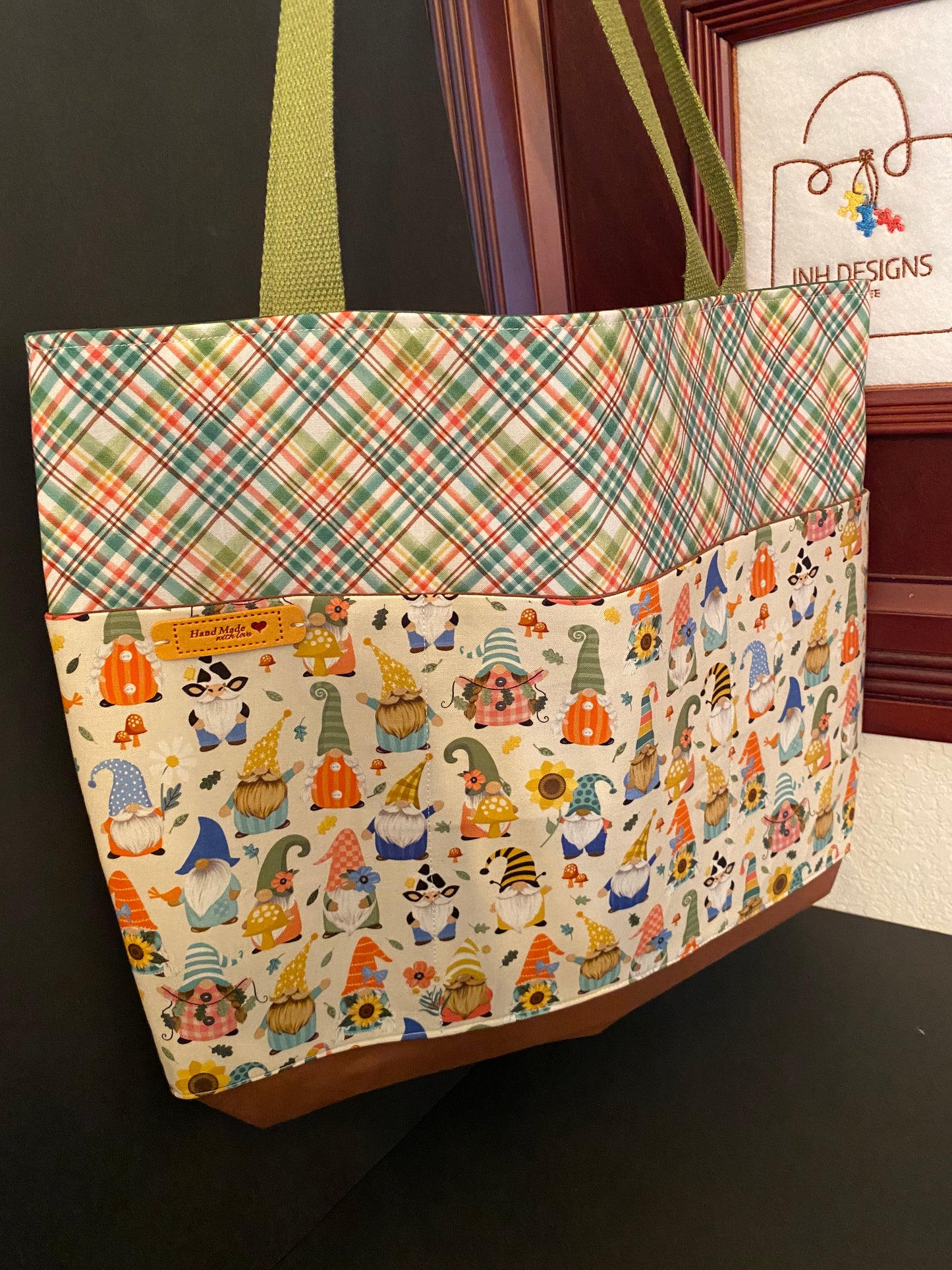 Light Plaid Gnommies Tote